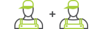 Driver + 1 helper
